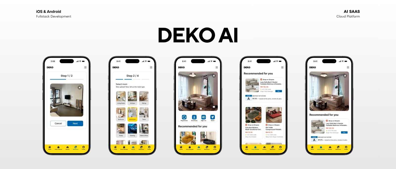 Deko AI platform mockup